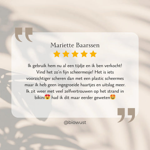 5 sterren review van klant Mariette Baarssen