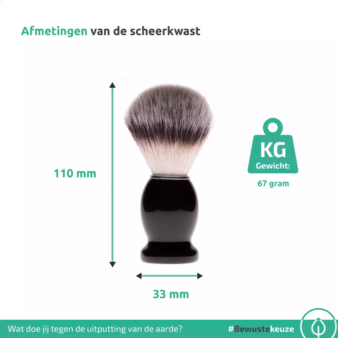 Gewicht en afmetingen van de scheerkwast